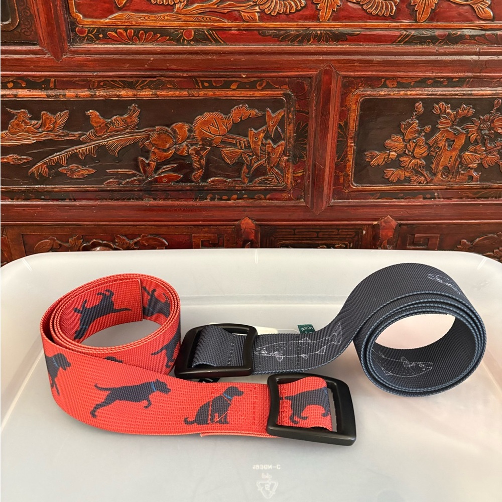 Orvis nylon ribbon strap belt set, size 42"